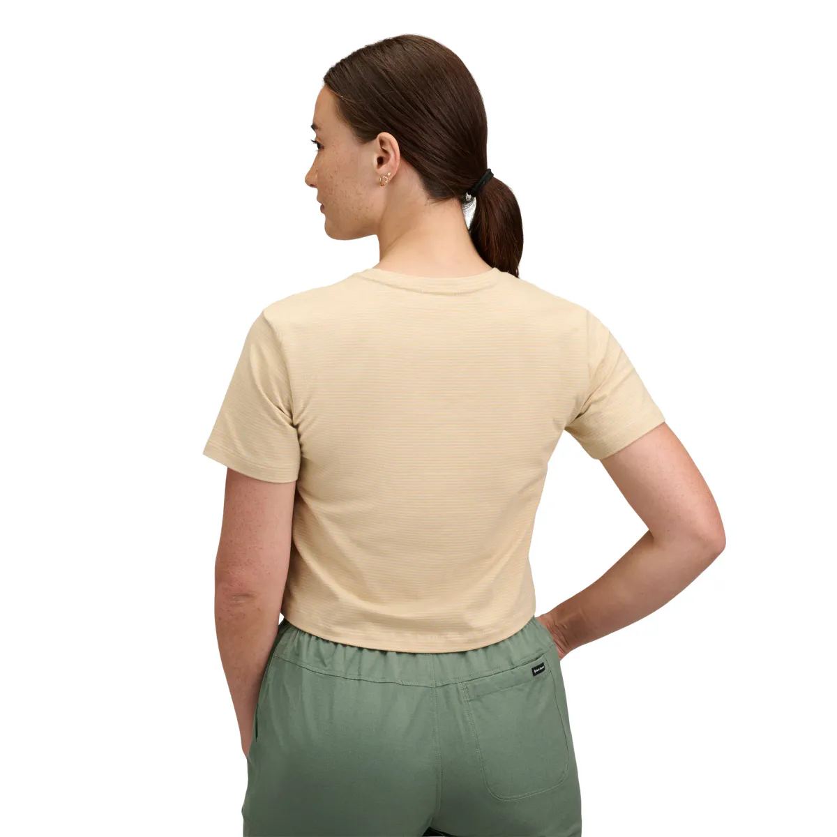 Black Diamond  BD Stripe Crop Tee W's white oak-off white