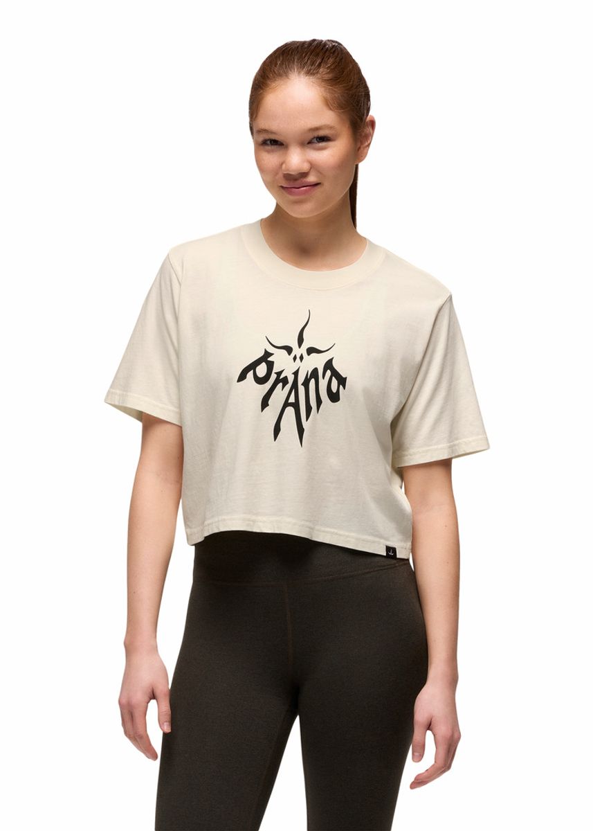 PrAna W's Heritage Graphic Crop Tee canvas