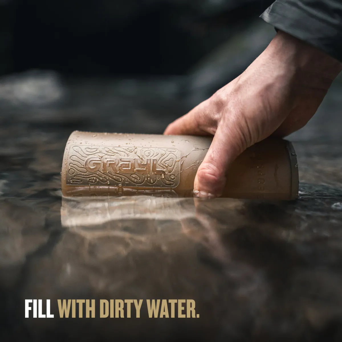 Grayl GeoPress® Purifier Bottle 710ml coyote brown