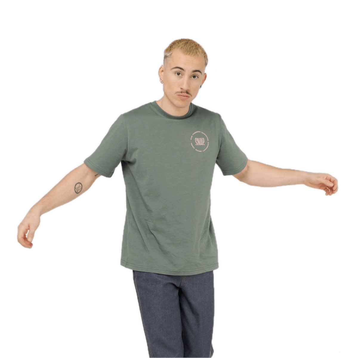 Snap X Ceuse T-shirt dark khaki