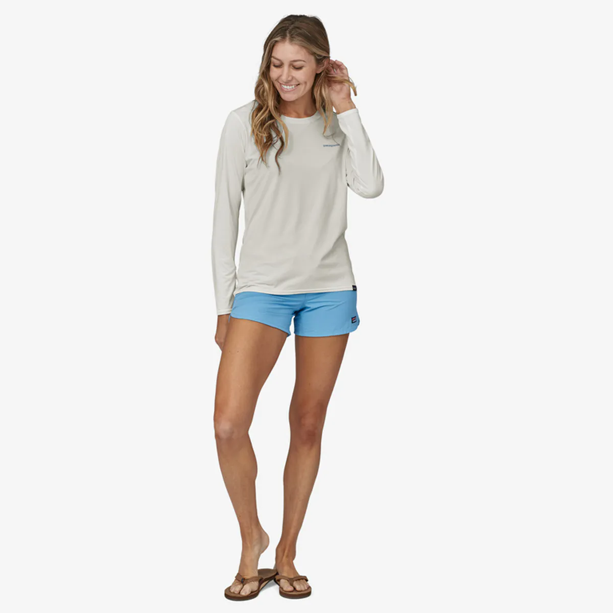 Patagonia W L/S Cap Cool Daily Graphic Shirt Waters Bordshort Lo