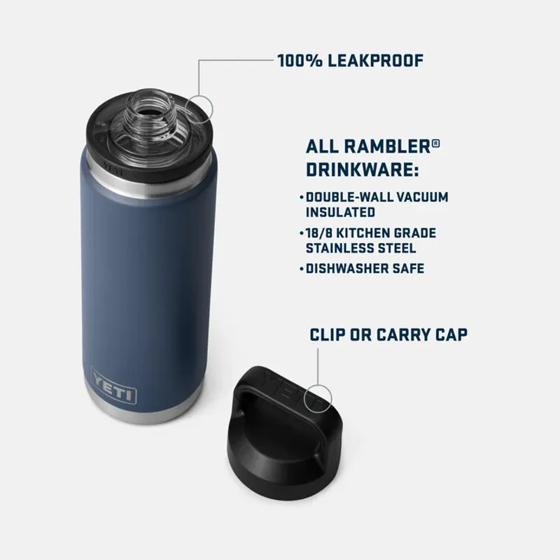 Yeti Rambler 18oz Bottle w/Chug Cap black forrest green (532ml) 
