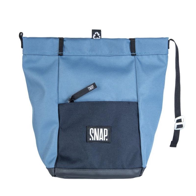 Snap Big Chalk Bag Fleece slate blue & dark night