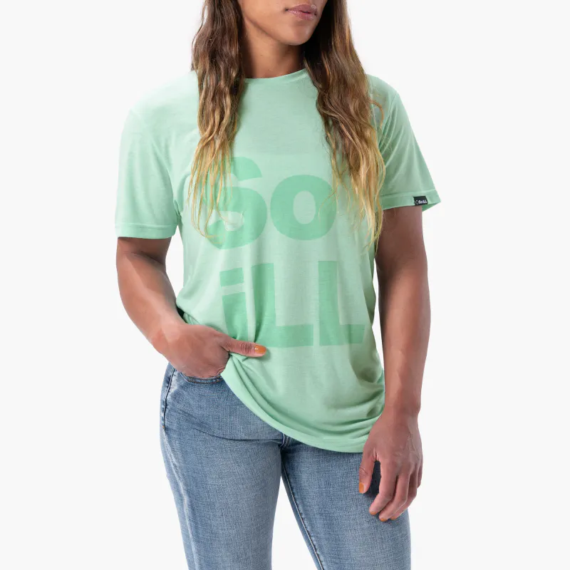 So iLL Stacked Logo Tee seafoam