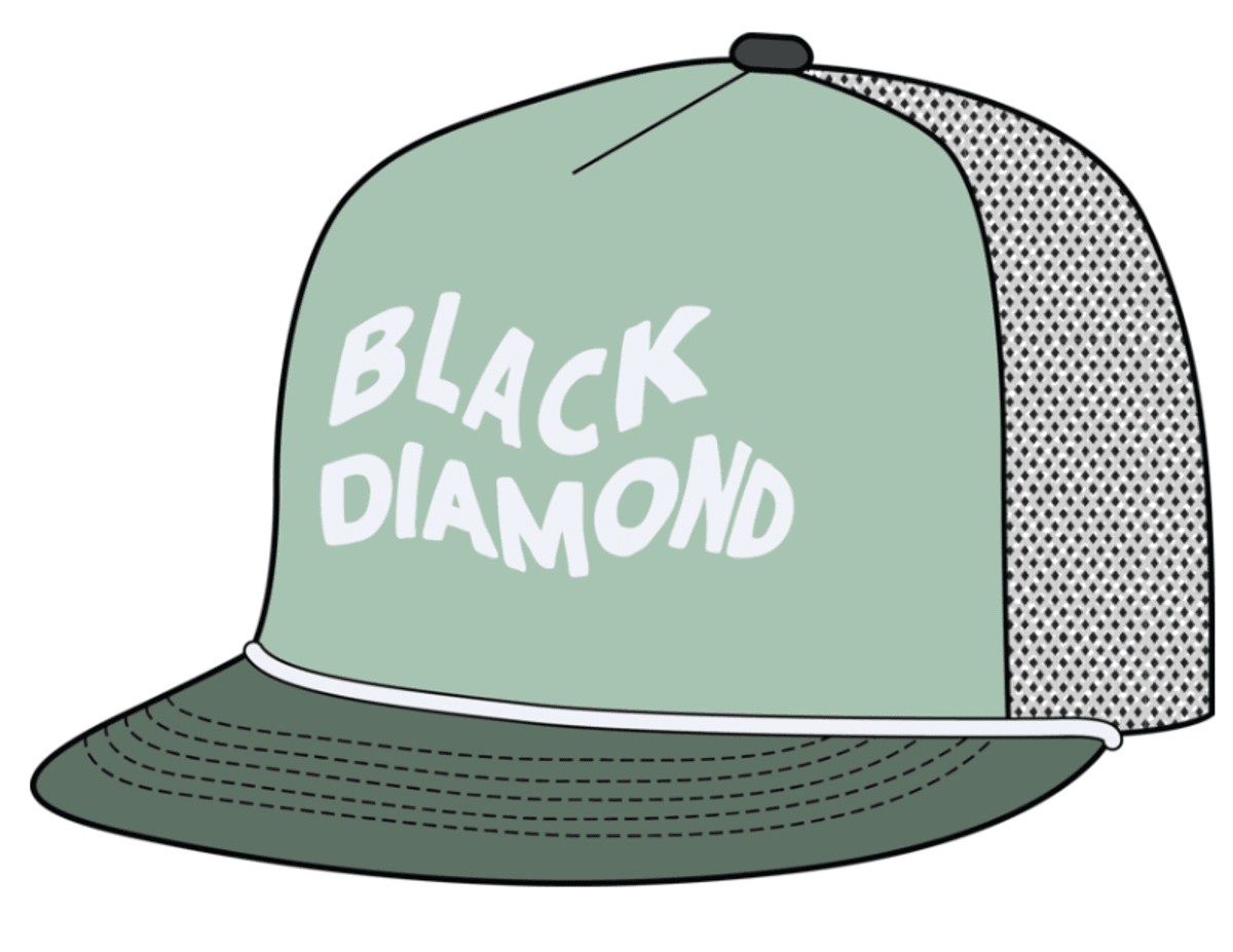 Black Diamond Flat Bill Trucker foam green-laurel green-white BD