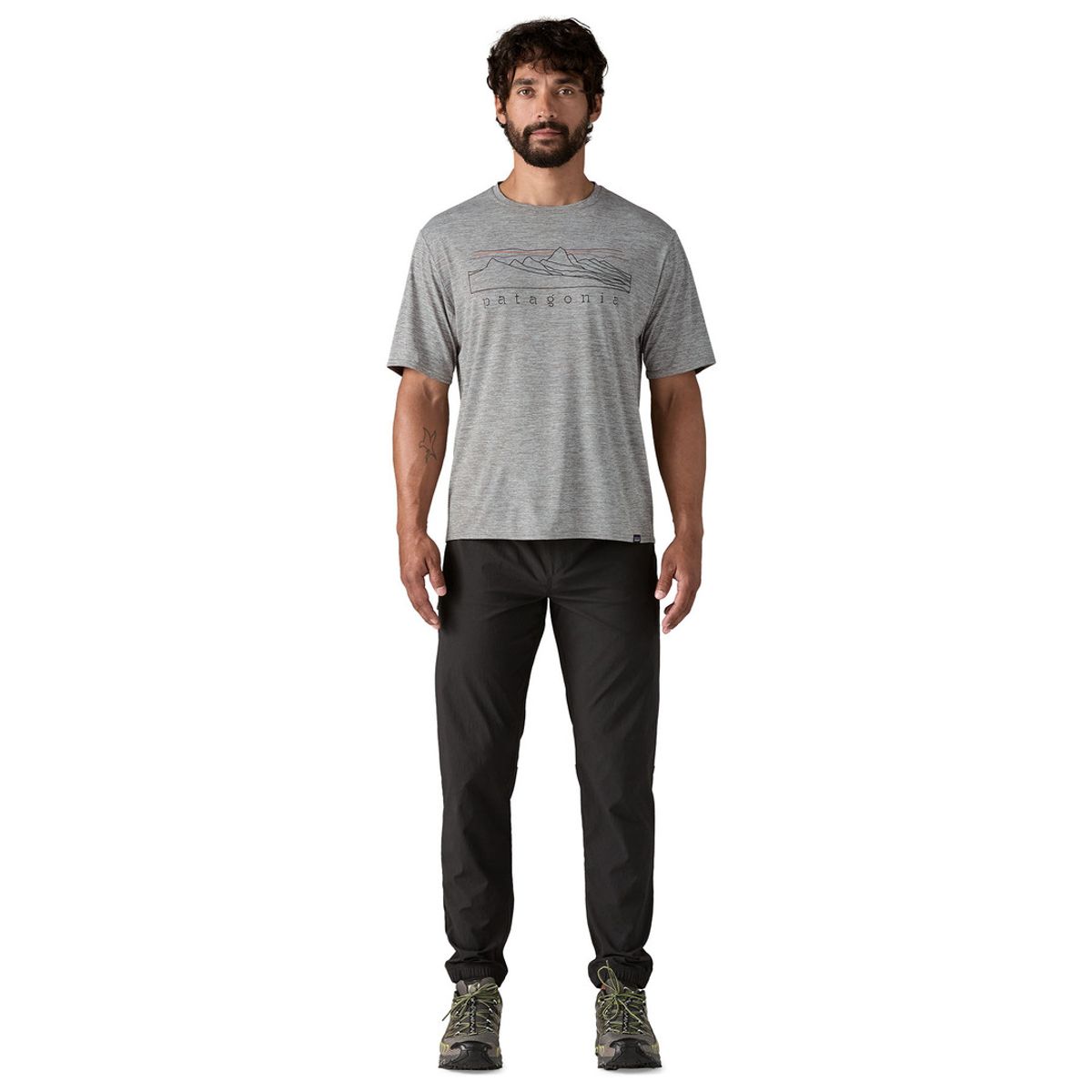 Patagonia M Cap Cool Daily Graphic Shirt stratapeaks: feather grey