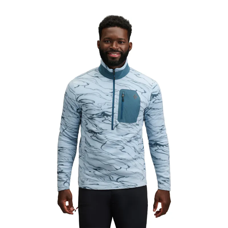 Black Diamond Rift Half-Zip Fleece Jacket M's relief-fog blue-midnight blue