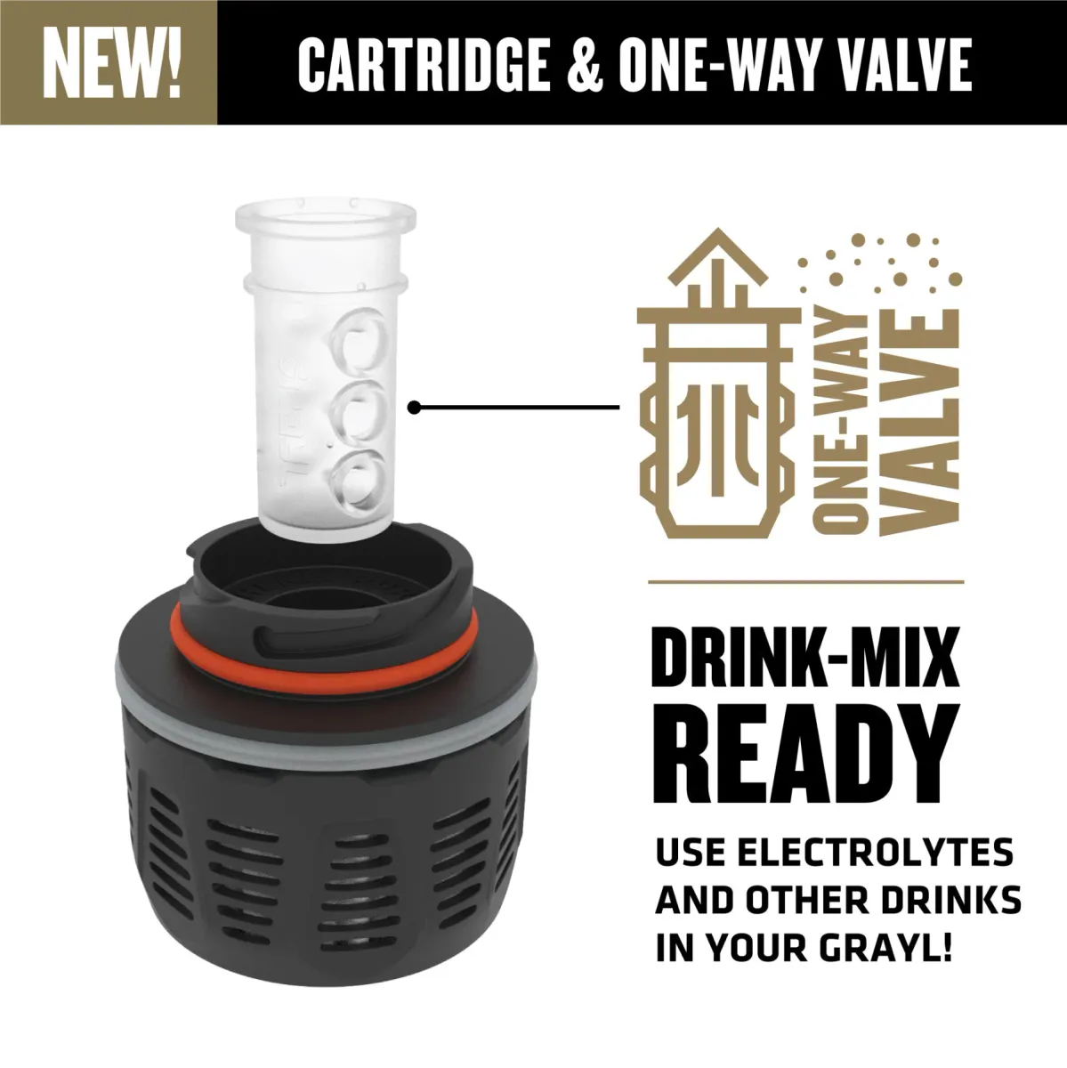 Grayl GeoPress® Purifier Bottle 710ml covert black 