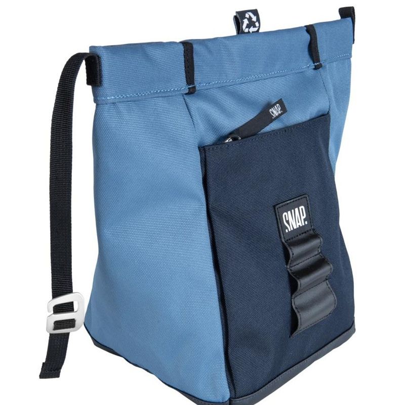 Snap Big Chalk Bag Fleece slate blue & dark night