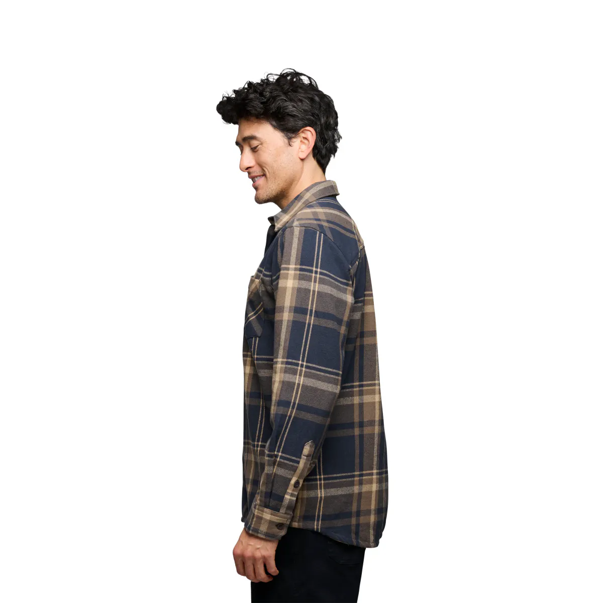Black Diamond M Project Flannel charcoal-walnut plaid